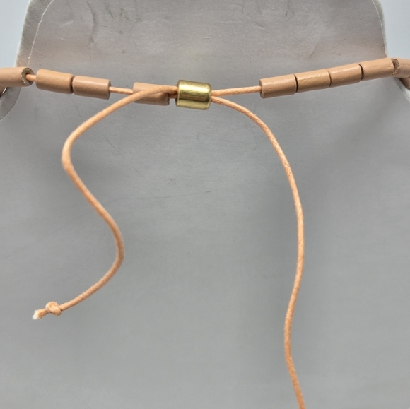 NWT MADEWELL BOHO TASSEL NECKLACE PEACH BLUSH SLIDE ADJUSTABLE FASHION JEWELRY - Picture 6 of 12